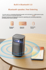 4K projector, three-color laser home ultra-high-definition smart PTZ projector, small smart blue light eye protection cocotv portable global overseas version projector wireless projection - Image 5