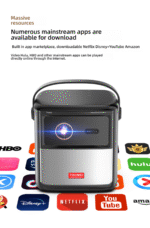 Hotel homestay projector home ultra high-definition bedroom wall projection mobile phone projection outdoor portable dlp projector