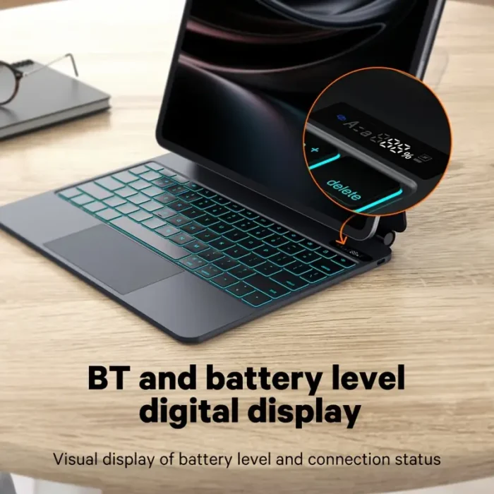 Compatible with iPad Air Pro 2025 year model year protective case with keyboard, easy-to-install cantilever stand, smart trackpad 7 types - Image 4