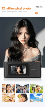 Mini/New C1 Digital Camera Vlog HD Video Shooting Portable Flip Touch Selfie Camera - Image 3