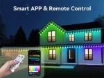 LED full color RGB eaves light waterproof smart app infrared remote control atmosphere light Christmas light string starry sky