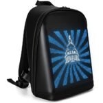 LED Backpack with App Control,16 Inch Cool DIY Pixel Art Animation Programmable Screen Laptop Backpack,Travel, Motorcycle Backpack - Image 2