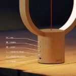 Wooden LED Battery Wall Light with Touch Switch Magnetic Cabinet Lamp 360°Rotatable Dimmable Mirror Light USB Rechargeable Wall Sconce for Bedroom Wardrobe Cabinet Bathroom Vanity Bedside - Afbeelding 2