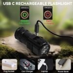Mini Flashlight 2550 Lumens Rechargeable USB C Charging, Small Flashlights High Lumens 5 Modes, Pocket Light with Clip, Magnetic Flash Light for EDC,Camping, Hiking,Emergency - Image 7