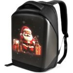 LED Backpack with App Control,16 Inch Cool DIY Pixel Art Animation Programmable Screen Laptop Backpack,Travel, Motorcycle Backpack - Image 7