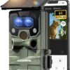 VOOPEAK WiFi Trail Camera, 4K Solar Game Camera Starlight Night Vision Dual Lens, 0.1s Trigger, 2” Display, IP66 Waterproof, Motion Activated Outdoor Camera for Wildlife Monitoring & Security