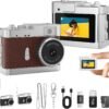 Keychain Camera, 16GB Mini Digital Camera with Built-in Flash & Retro Filters, Pocket Mini Camera for Travel, Vlogging, Birthday Gift for Friends