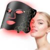 FDA-Cleared Red Light Therapy for Face & Neck, Rechargeable 7-in-1 LED with 850nm & 660nm NIR, Hands-Free Silicone for Anti-Aging, Wrinkle Reduction & Sensitive Skin During Yoga or Work