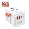 TESSAN Universal Travel Adapter, 65W GaN International Plug Adaptor with 4 USB(2 USB C) Charging Ports, Worldwide Power Outlet for US to European EU UK AUS Ireland(Type C/G/A/I)