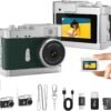 Keychain Camera, 16GB Mini Digital Camera with Built-in Flash & Retro Filters, Pocket Mini Camera for Travel, Vlogging, Birthday Gift for Friends
