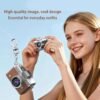 Digital Camera with Flip Screen, Retro Y2K Mini Keychain Camera, Compact Digital Camera with 180° Rotating Screen, Beauty Filter & Image Stabilization, Gift Camera (Brown)