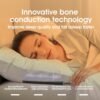Under Pillow Speakers for Sleeping Bluetooth, Bone Conduction Technology, 3D White Noise Generator, Volume Control & Sleep Timer, TF Card Support Side Sleeper Friendly