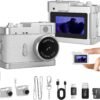 Keychain Camera, 16GB Mini Digital Camera with Built-in Flash & Retro Filters, Pocket Mini Camera for Travel, Vlogging, Birthday Gift for Friends