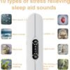 Under Pillow Speakers for Sleeping Bluetooth, Bone Conduction Technology, 3D White Noise Generator, Volume Control & Sleep Timer, TF Card Support Side Sleeper Friendly