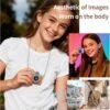 Digital Camera with Flip Screen, Retro Y2K Mini Keychain Camera, Compact Digital Camera with 180° Rotating Screen, Beauty Filter & Image Stabilization, Gift Camera (Brown)