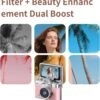 Digital Camera with Flip Screen, Retro Y2K Mini Keychain Camera, Compact Digital Camera with 180° Rotating Screen, Beauty Filter & Image Stabilization, Gift Camera (Brown)