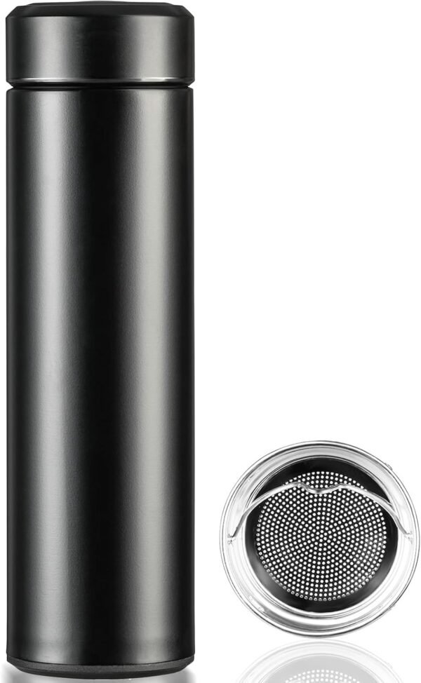 PARACITY Insulated Water Bottle, 17 oz Stainless Steel Water Bottles, Double Wall Vacuum for Hot Drinks, Metal Water Bottle Keeps Hot for 12 Hrs, Cold for 24 Hrs, for Coffee, Tea