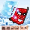 FDA-Cleared Red Light Therapy for Face & Neck, Rechargeable 7-in-1 LED with 850nm & 660nm NIR, Hands-Free Silicone for Anti-Aging, Wrinkle Reduction & Sensitive Skin During Yoga or Work