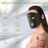 Red Light Therapy Mask for Face & Neck – 4 Light Modes with 850nm NIR, Red, Yellow & Blue LED Light Therapy, 2600mAh Rechargeable LED Face Mask for Anti-Aging, Skin Firming & Radiant Glow at Home