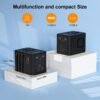 Ceptics Universal Travel Adapter, 45W International Power Adapter with PD & QC 3.0 Dual USB-C, 3 USB Travel Adapter Worldwide, Type I C G A Outlets 110V 220V A/C - EU Euro US UK (11-KU)