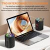 2 in 1 Magnetic Dual Splittable Bluetooth Speaker, IPX6 Waterproof Split Portable Wireless Speaker with 20W Loud Stereo Sound, Bluetooth V5.3, 24H Playtime, Multiple pairing for Home,Outdoor or Travel