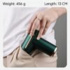 3 Mini Handheld Massage Gun – Deep Tissue Muscle Massager with 6 Speeds, 4 Heads, Type-C Charging – Lightweight & Quiet – for Athletes, Seniors, Office Use (Red)