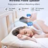 Under Pillow Speakers for Sleeping Bluetooth, Bone Conduction Technology, 3D White Noise Generator, Volume Control & Sleep Timer, TF Card Support Side Sleeper Friendly