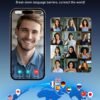 AI Translation Earbuds Real Time 198 Languages 80H Playtime Translator EarBuds Audifonos Traductores Inglés Español Wireless Earphones Bluetooth Headphones for Travel Business Meeting Learning Black