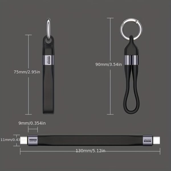 VAFOTON PD 240W Short USB C Cable/USB 4.0 USB C Short Cable/40Gbps Data Transfer, 8K 60Hz Video Display, Thunderbolt 3/4 for 1Phone16/15, Ma-Book/1Pad Series, Samsung Galaxy, Android Auto, VR