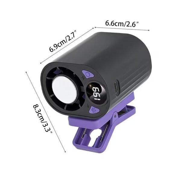 MUXNW Mini Turbo Jet Fan: Portable Small Pocket Handheld Personal Rechargeable Battery Operated USB Charger Keeping Cool In Hot Weather For Travel Beach (Gray)