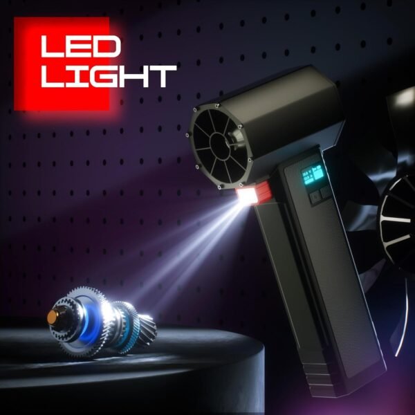 Car Dryer Air Blower & Oversize Turbo Dryer for Cars | 750W 3.6LB Thrust Cordless | 64mm Turbo Fan for Wheels, Snow, Golf | Handheld Leaf Blower (Deep Black)