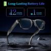 AI Smart Glasses with 8MP Camera, 1080P Video & HD Photo, Bluetooth Audio, AI Voice Assistant, Real-Time Translation, Object Recognition, Noise-Cancel Calls, Photochromic +2 Sunglasses Lenses