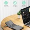 Samsers Foldable Bluetooth Keyboard with Touchpad - Portable Wireless Keyboard with Holder, Rechargeable Full Size Ultra Slim Pocket Folding Keyboards for Android Windows iOS Tablet & Laptop - Black