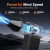 Powerful Fan - Portable Turbo Cooling Fan - Compressed Air Dust Collector, 150,000 RPM High-Speed Brushless Motor, Large Capacity Etric Snow Blower & Outdoor Powerful Garden Cleaner! Suitable for cars, precision electronic equipment, cleaning window and door gaps, and outdoor BBQ charcoal blowing!