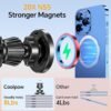 LISEN for 15W MagSafe Car Mount Charger,MagSafe Charger,Wireless Car Charger,Magnetic Phone Holder for Car,Phone Holders for Your Car Accessories for Women Men Jeep Ford F150 for iPhone 17-12,Samsung