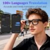 AI Smart Glasses with 8MP Camera, 1080P Video & HD Photo, Bluetooth Audio, AI Voice Assistant, Real-Time Translation, Object Recognition, Noise-Cancel Calls, Photochromic +2 Sunglasses Lenses