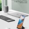 Samsers Foldable Bluetooth Keyboard with Touchpad - Portable Wireless Keyboard with Holder, Rechargeable Full Size Ultra Slim Pocket Folding Keyboards for Android Windows iOS Tablet & Laptop - Black