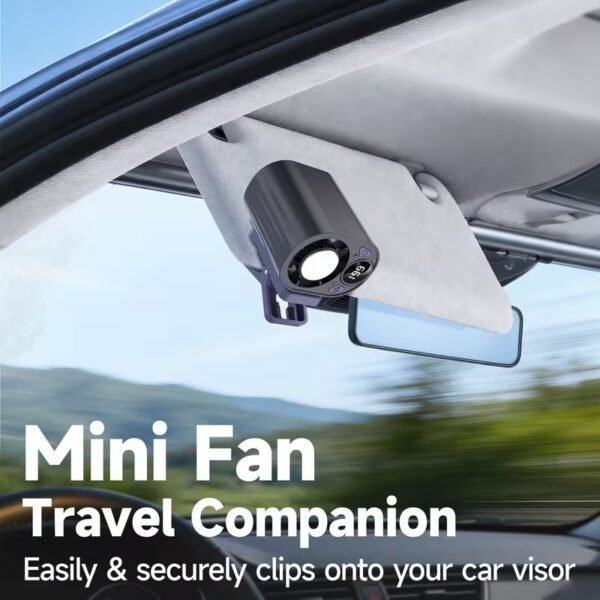 MUXNW Mini Turbo Jet Fan: Portable Small Pocket Handheld Personal Rechargeable Battery Operated USB Charger Keeping Cool In Hot Weather For Travel Beach (Gray)