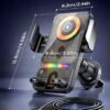 Phone Holders for Car, Cell Phone Mount 15W Wireless Car Charger with Induction Opening and Closing Air Vent Phone Stand with Smart Screen Rotation for Car Truck Accessories iPhone Samsung