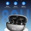 AI Translation Earbuds Real Time 198 Languages 80H Playtime Translator EarBuds Audifonos Traductores Inglés Español Wireless Earphones Bluetooth Headphones for Travel Business Meeting Learning Black