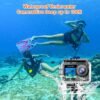 Action Camera 5K 30FPS 20MP Waterproof Camera 100FT Underwater EIS Sports Cam with Touch Screen, 170° Wide Angle, Remote Control, WiFi, 5X Zoom for Snorkeling, Diving, Cycling, and Vlogging