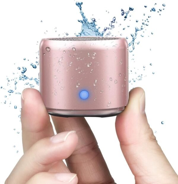 EWA Travel Case Packed, A106 Pro Portable Bluetooth Speaker with Custom Bass Radiator, Brief Design, IP67 Waterproof, Perfect Mini Speaker for Shower, Room, Bike, Car (Red)