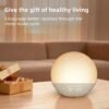 7 Sunrise Alarm Clock White Noise Machine: Natural Wake Up Light - Dimmable Clock with Bluetooth Speaker for Bedroom - 25 Sleep Sounds for Baby Adults Kids Putty