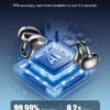 AI Translation Earbuds Real Time 198 Languages 80H Playtime Translator EarBuds Audifonos Traductores Inglés Español Wireless Earphones Bluetooth Headphones for Travel Business Meeting Learning Black