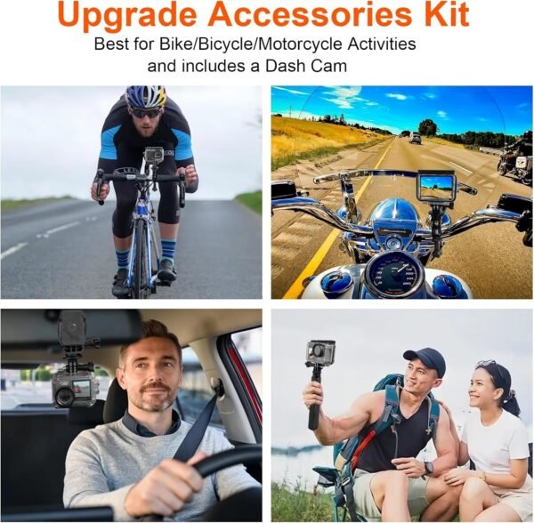 Action Camera 5K 30FPS 20MP Waterproof Camera 100FT Underwater EIS Sports Cam with Touch Screen, 170° Wide Angle, Remote Control, WiFi, 5X Zoom for Snorkeling, Diving, Cycling, and Vlogging