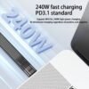 VAFOTON PD 240W Short USB C Cable/USB 4.0 USB C Short Cable/40Gbps Data Transfer, 8K 60Hz Video Display, Thunderbolt 3/4 for 1Phone16/15, Ma-Book/1Pad Series, Samsung Galaxy, Android Auto, VR
