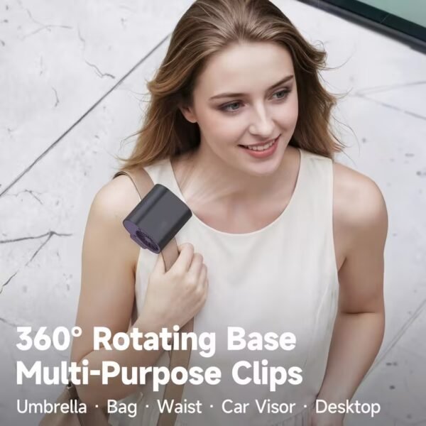 MUXNW Mini Turbo Jet Fan: Portable Small Pocket Handheld Personal Rechargeable Battery Operated USB Charger Keeping Cool In Hot Weather For Travel Beach (Gray)