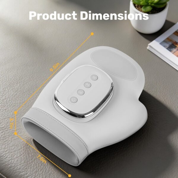 Hand Massager with Heat and Compression, 2026 Professional Cordless Electric Hand Massager with 3 Massage 5 Compression 3 Temperatures Suitable for Wrists and Fingers (White)