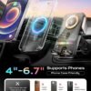 Phone Holders for Car, Cell Phone Mount 15W Wireless Car Charger with Induction Opening and Closing Air Vent Phone Stand with Smart Screen Rotation for Car Truck Accessories iPhone Samsung