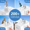 TESSAN Universal Travel Adapter, 65W GaN International Plug Adaptor with 4 USB(2 USB C) Charging Ports, Worldwide Power Outlet for US to European EU UK AUS Ireland(Type C/G/A/I)